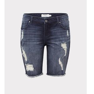 Torrid Distressed Bermuda Shorts